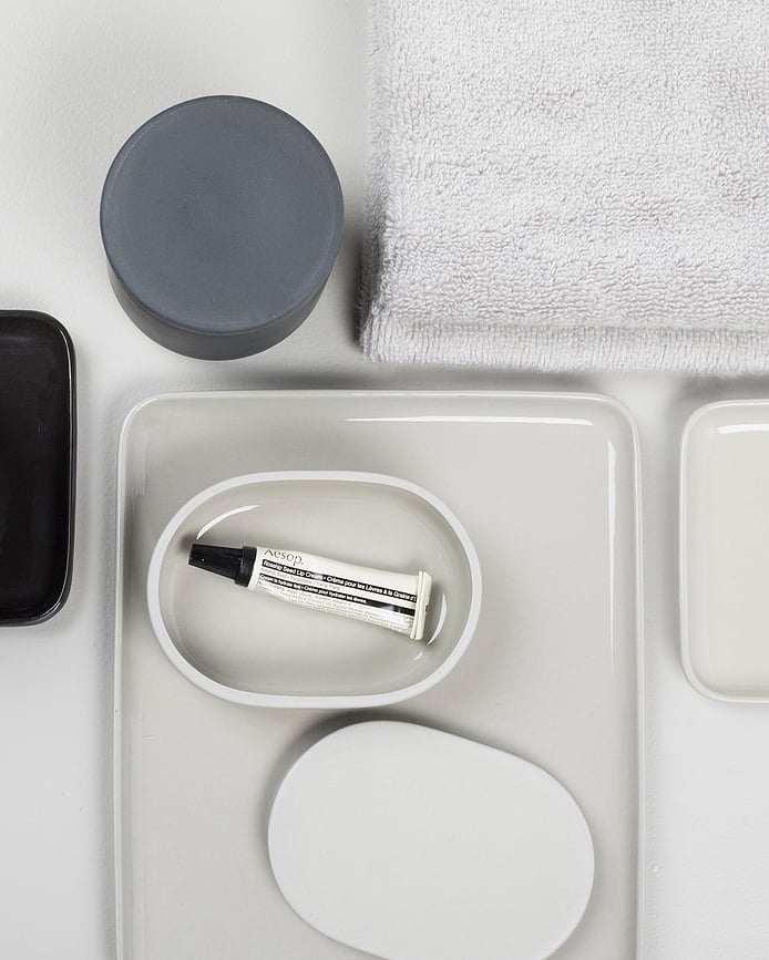 Bandeja de baño rectangular Cose, 19,2 cm, gris oscuro