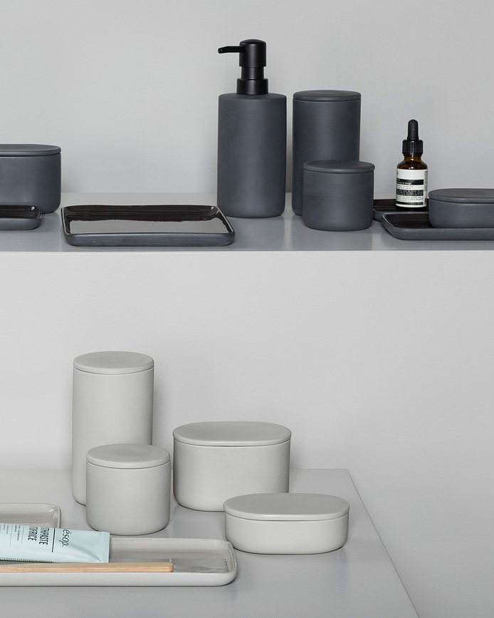 Bandeja de baño rectangular Cose, 29,2 cm, gris oscuro