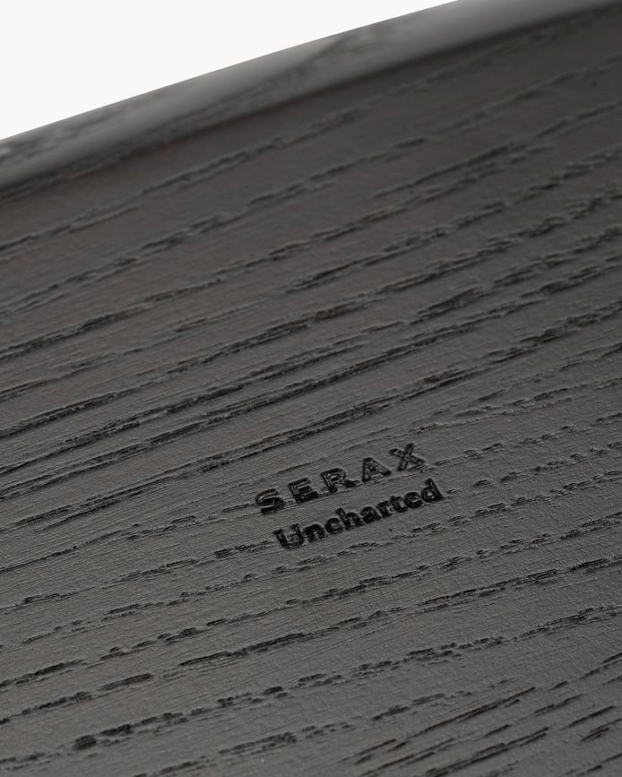 Bandeja decorativa Out of Lines, talla L, negra