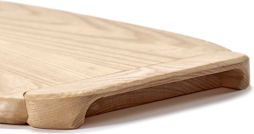 Bandeja para servir Dune, de fresno negro, 46,5 cm