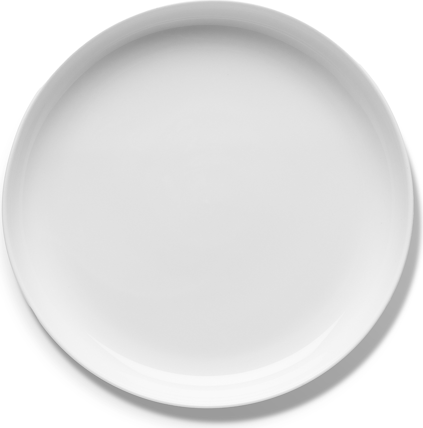 Base Assiette haute, 24 cm, blanche, émaillée