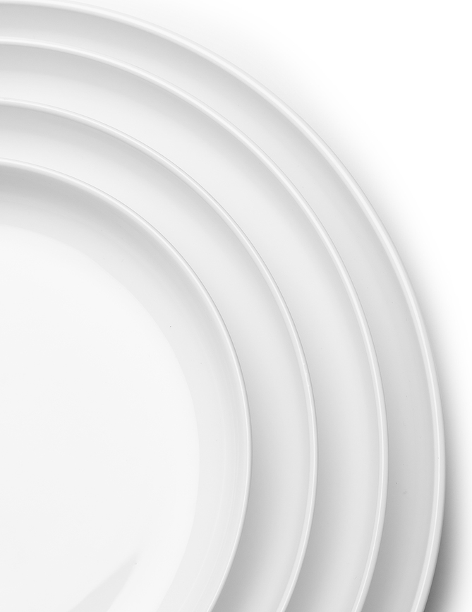 Base Assiette à Déjeuner 20 cm, blanche, émaillée