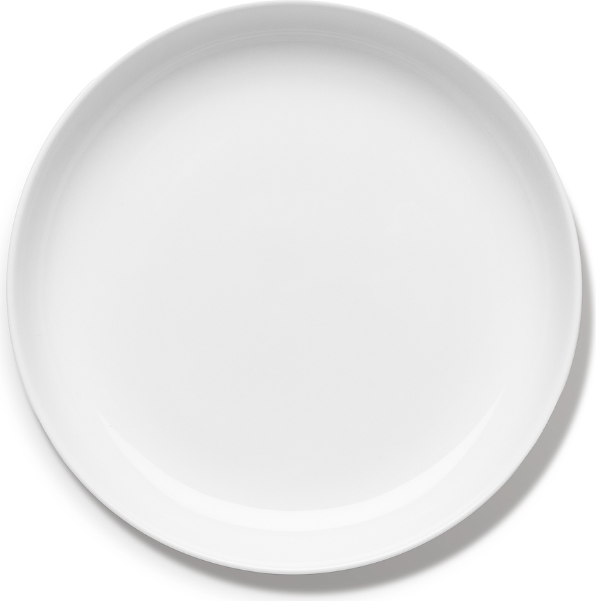 Base Assiettes à dessert 20 cm, blanches, lot de 4