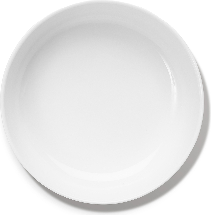 Base Assiettes creuses 28 cm, blanches, lot de 4