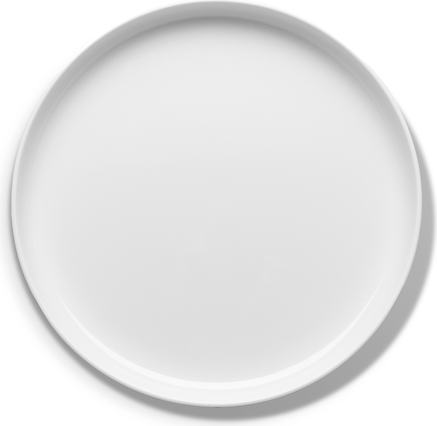 Base Assiettes de service 32 cm, blanches, lot de 2