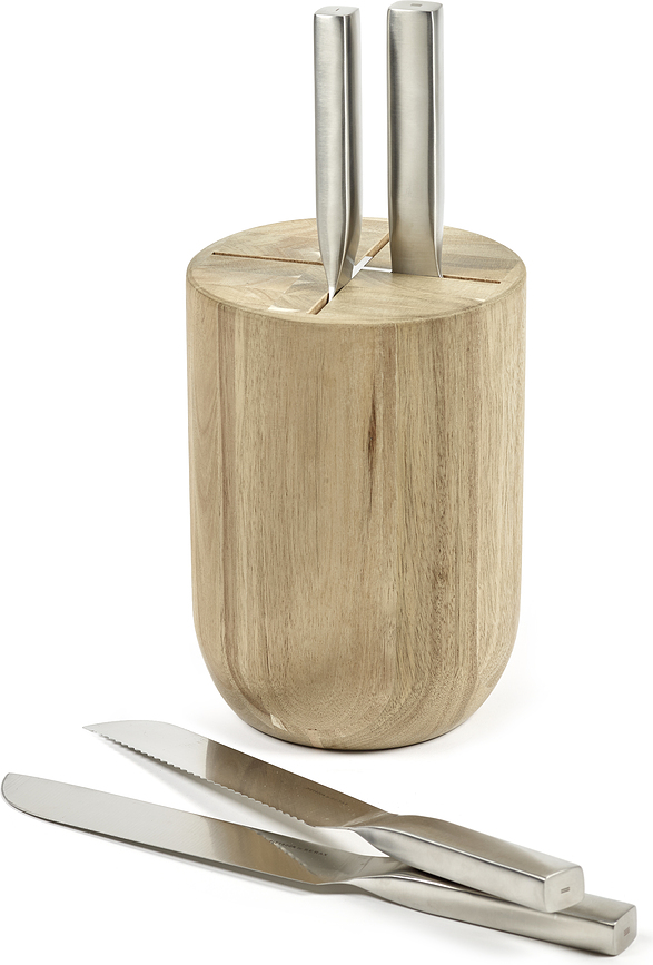 Base Bloc de Couteaux, 4 couteaux, Set 5 pièces