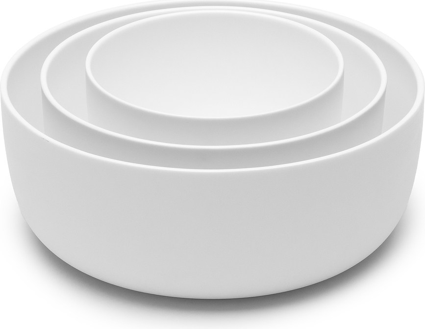 Base Bols hauts 20 cm, blancs, lot de 2