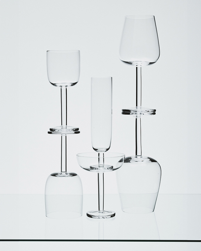 Base Curved Verres à Vin Blanc, 500 ml, Lot de 4