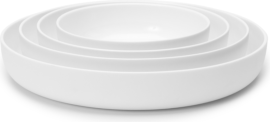 Base Djupa tallrikar 28 cm, vita, 4 st