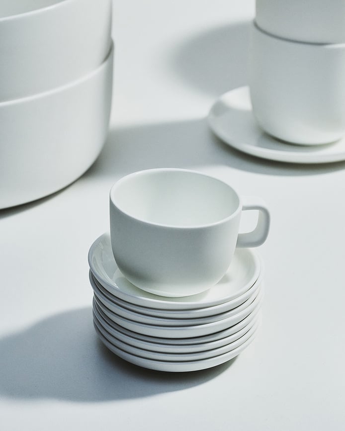 Base Espressokoppar 100 ml, vitglaserade, 4 st