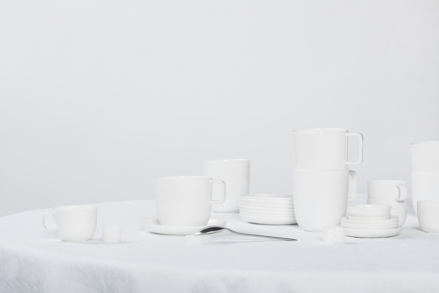 Base Kaffekoppar 300 ml, vita, 4 st