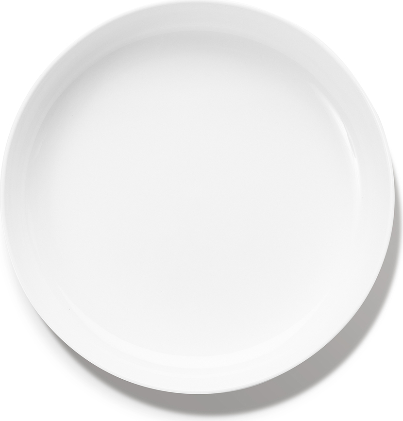 Base Globok Krožnik glaziran, 24 cm, bel