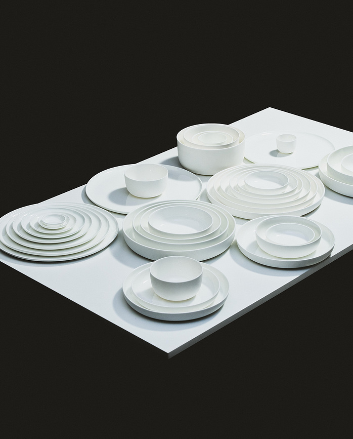 Base Skledice, 16 cm, bele, 4 kosi