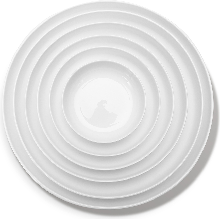 Base Skledice, 16 cm, bele, 4 kosi
