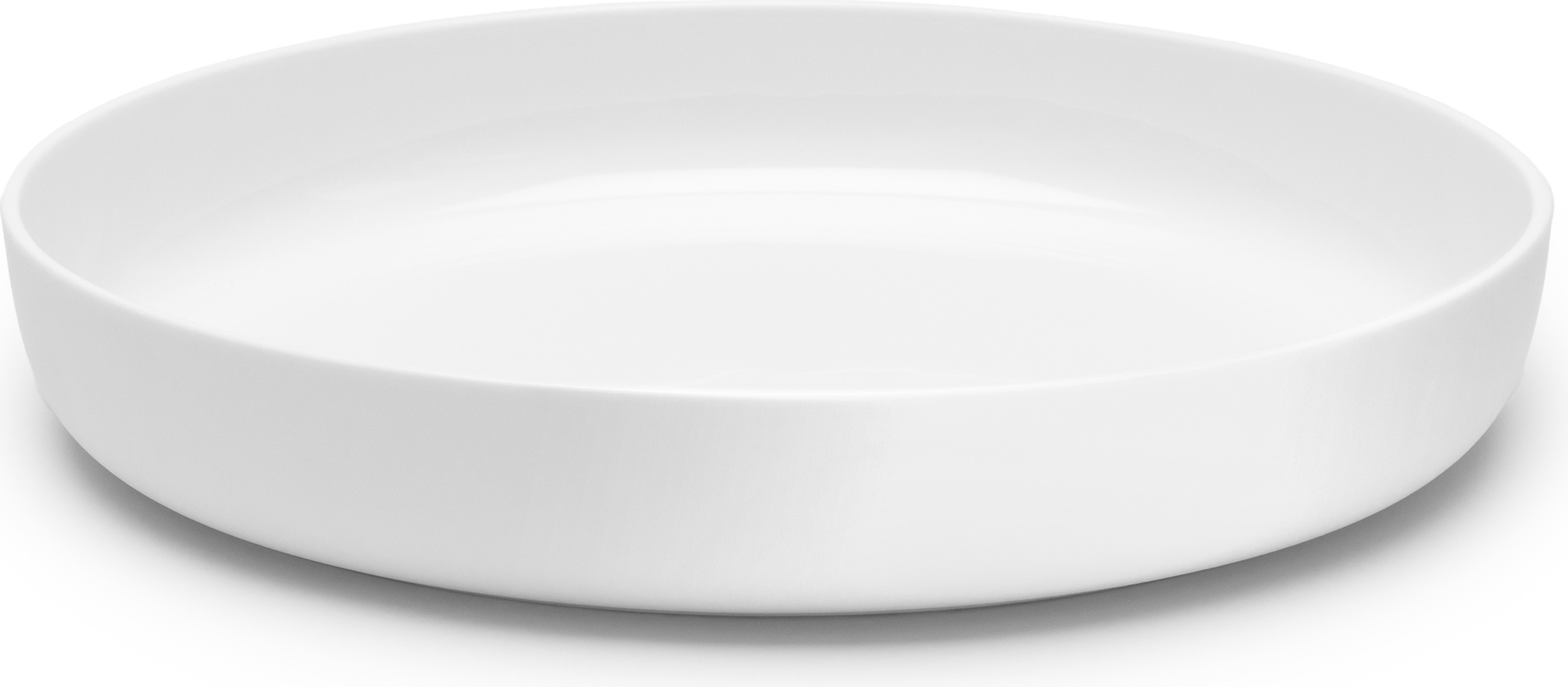Base Tiefer Teller 28 cm, weiß, glasiert