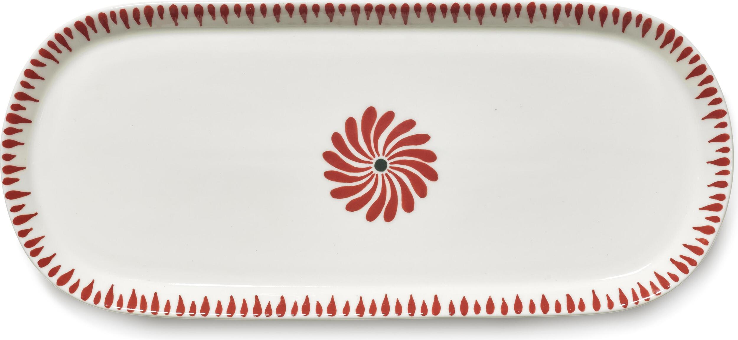 Bazaar Servierplatten 14,5 x 33 cm, rot, 2 St.