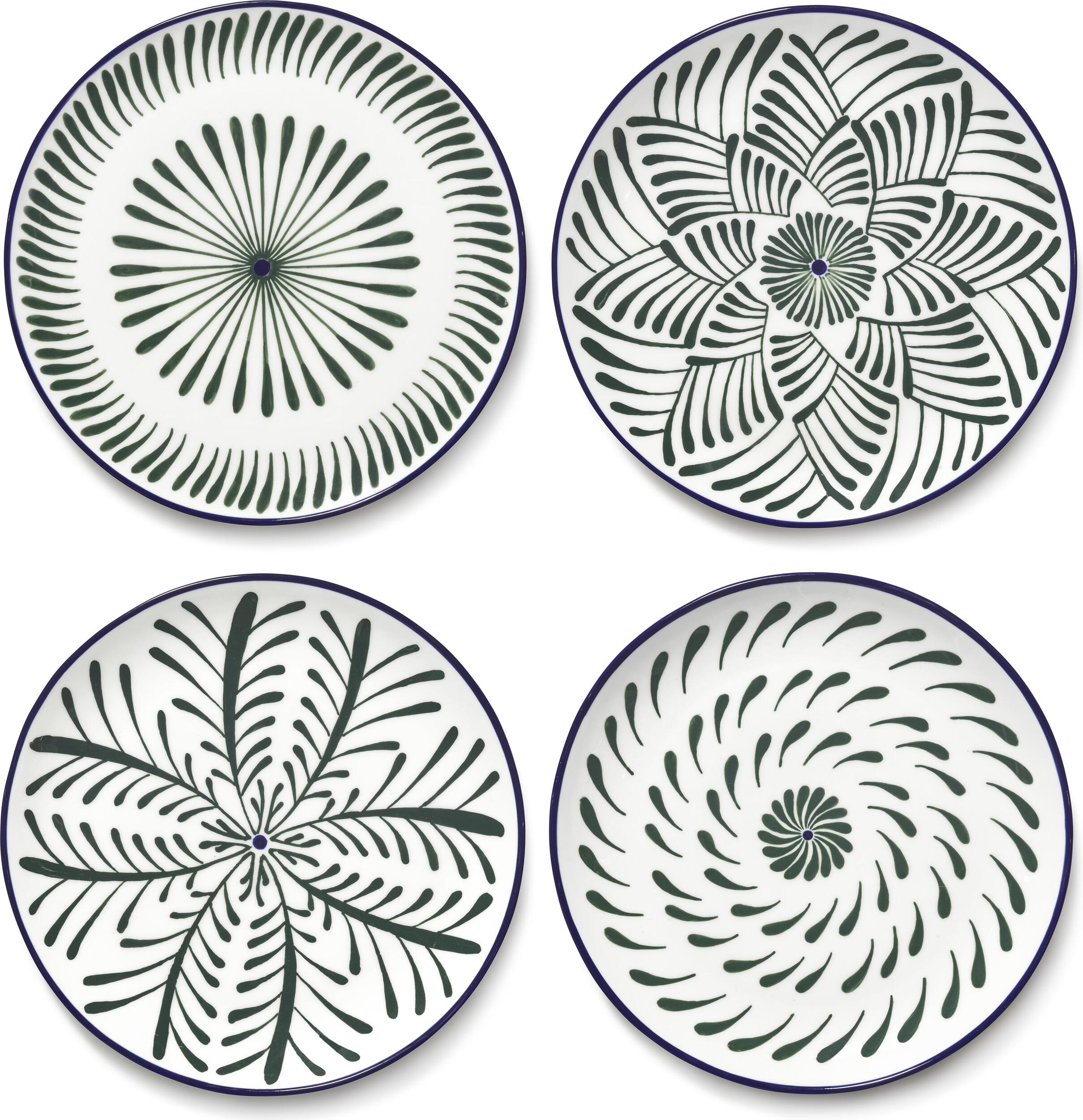Bazaar Speiseteller 27 cm, grün, 4 St.