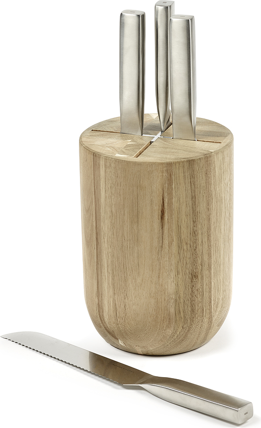 Bloque de Cuchillos Base, con 4 cuchillos, Set de 5 piezas