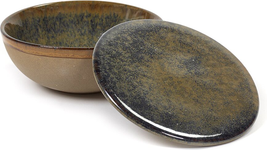 Bol à collation avec couvercle Surface, gris-brun
