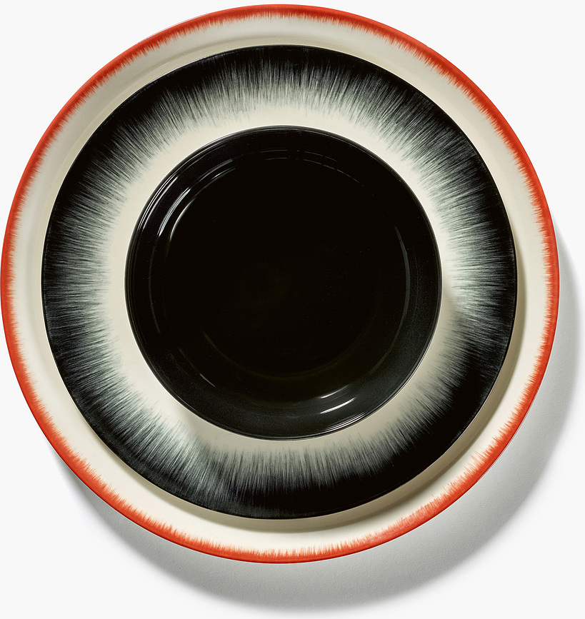 Bol Dé D, 15,5 cm, negro y blanco