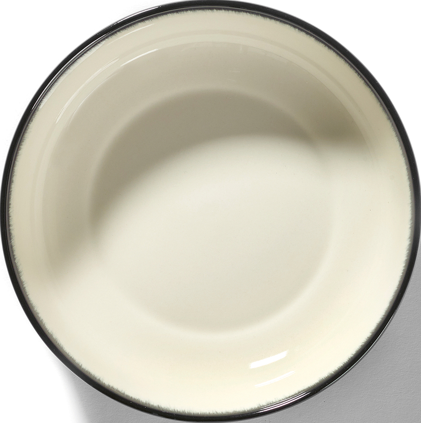 Bol Dé D, 15,5 cm, negro y blanco