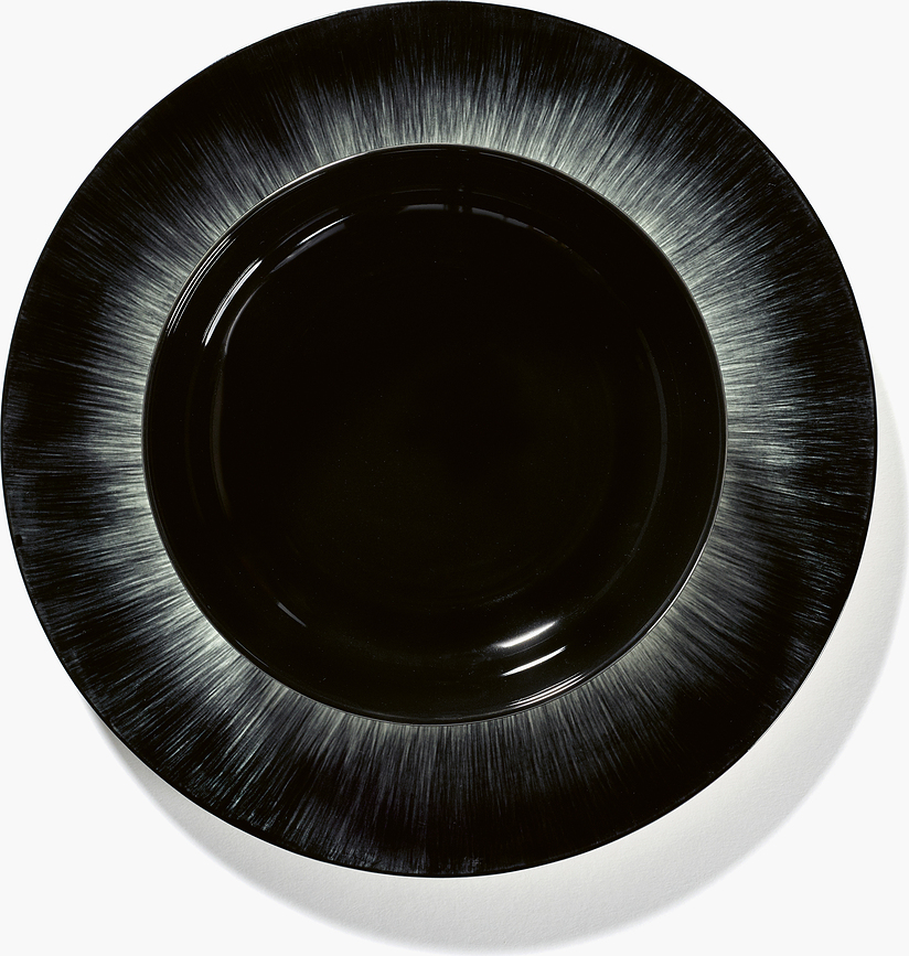 Bol Dé D, 15,5 cm, negro y blanco