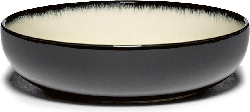 Bol Dé, 15,5 cm, negro y blanco
