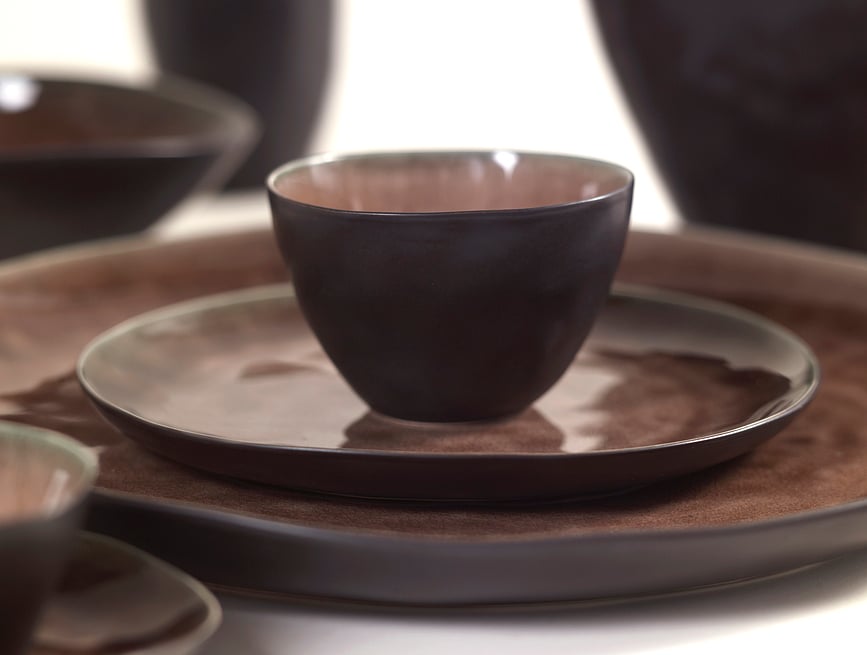 Bol ovalado Pure, marrón