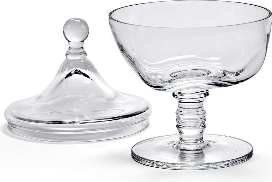 Bombonera de cristal Josephine plateada