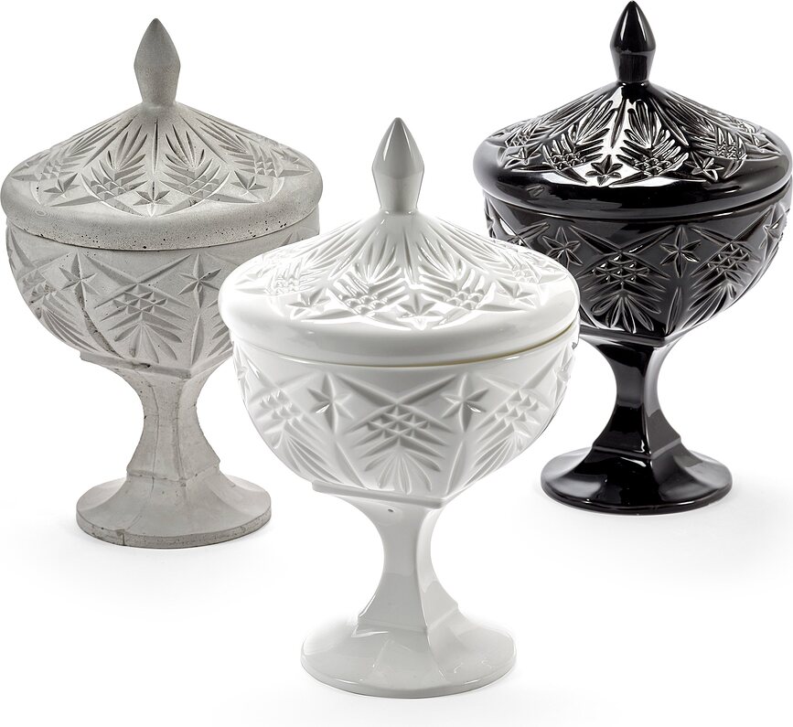 Bombonera de porcelana Josephine, negra