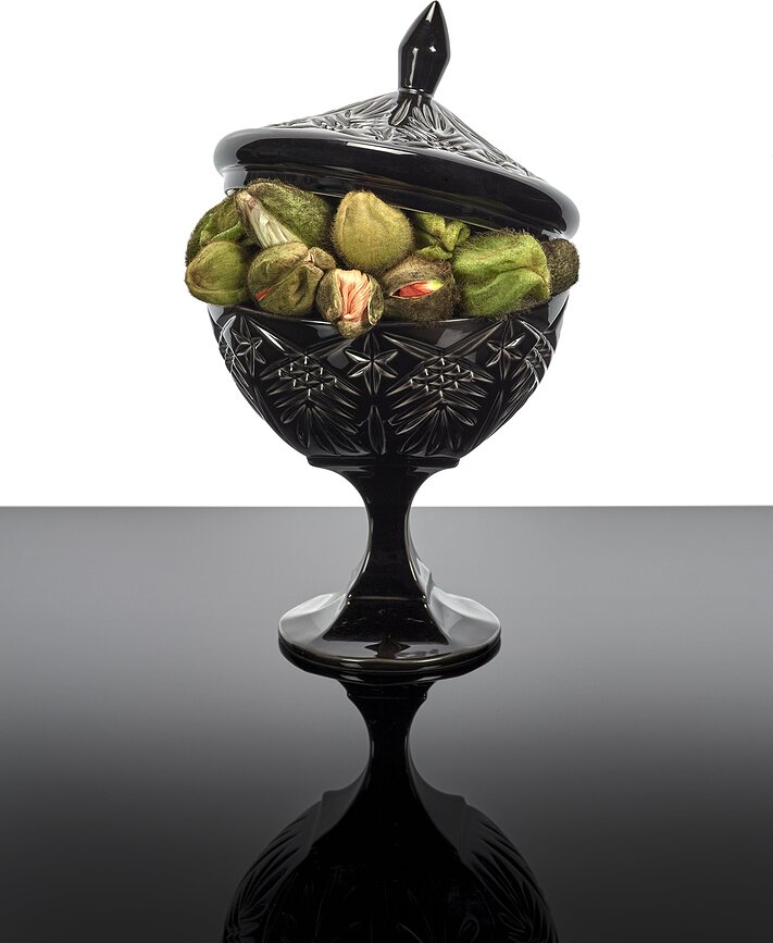 Bonbonnière en porcelaine Josephine noire