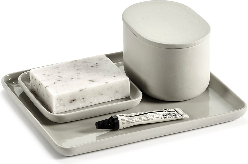 Bote de baño Cose, ovalado, 6,5 cm, gris oscuro