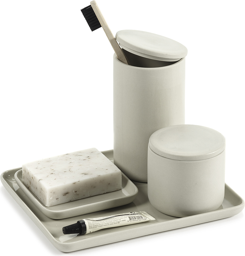 Bote de Baño redondo Cose, 12,6 cm, gris oscuro