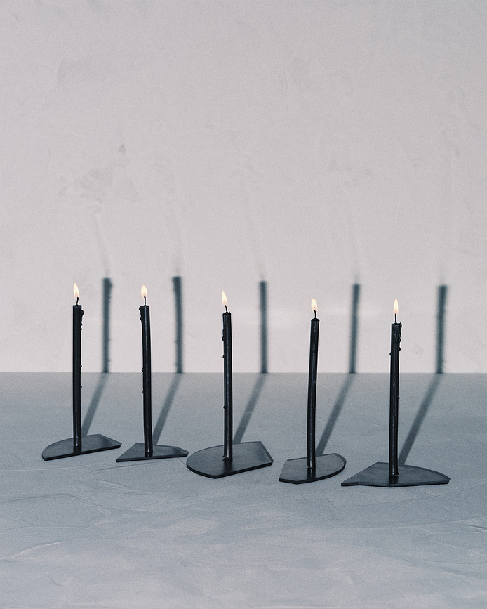 Candelabro clásico para 5 velas, 22 cm