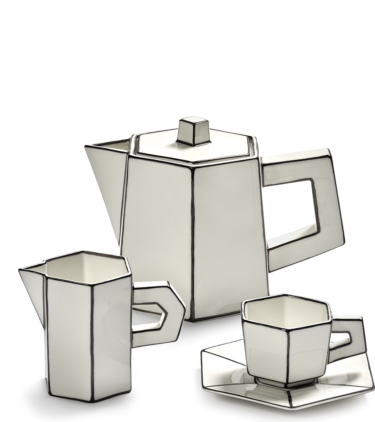 Carte Blanche Skodelica za espresso s krožničkom, 2 kosa