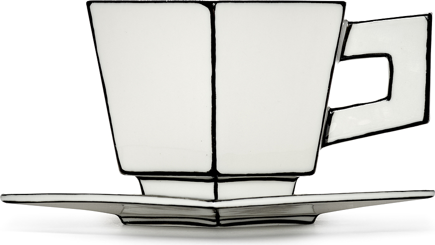 Carte Blanche Tasse à cappuccino, Set 2 pièces