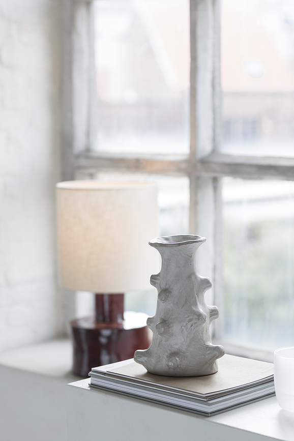 Catherine Επιτραπέζιο Φωτιστικό, 47 εκ., κόκκινο-μπεζ