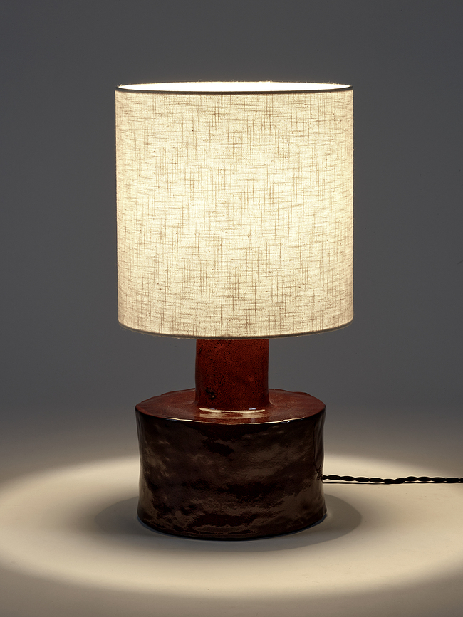 Catherine Lampe de Table 47 cm, rouge et beige