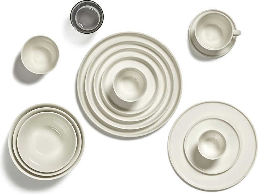 Cena Assiette de Table à bord haut, 26 cm, ivoire