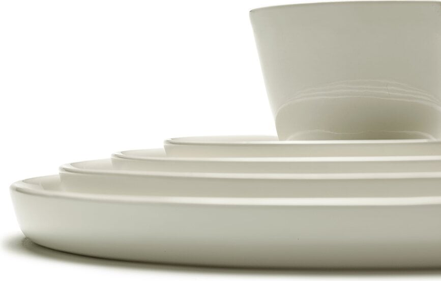 Cena Assiettes à Dessert à bord haut, 18 cm, ivoire, Lot de 4