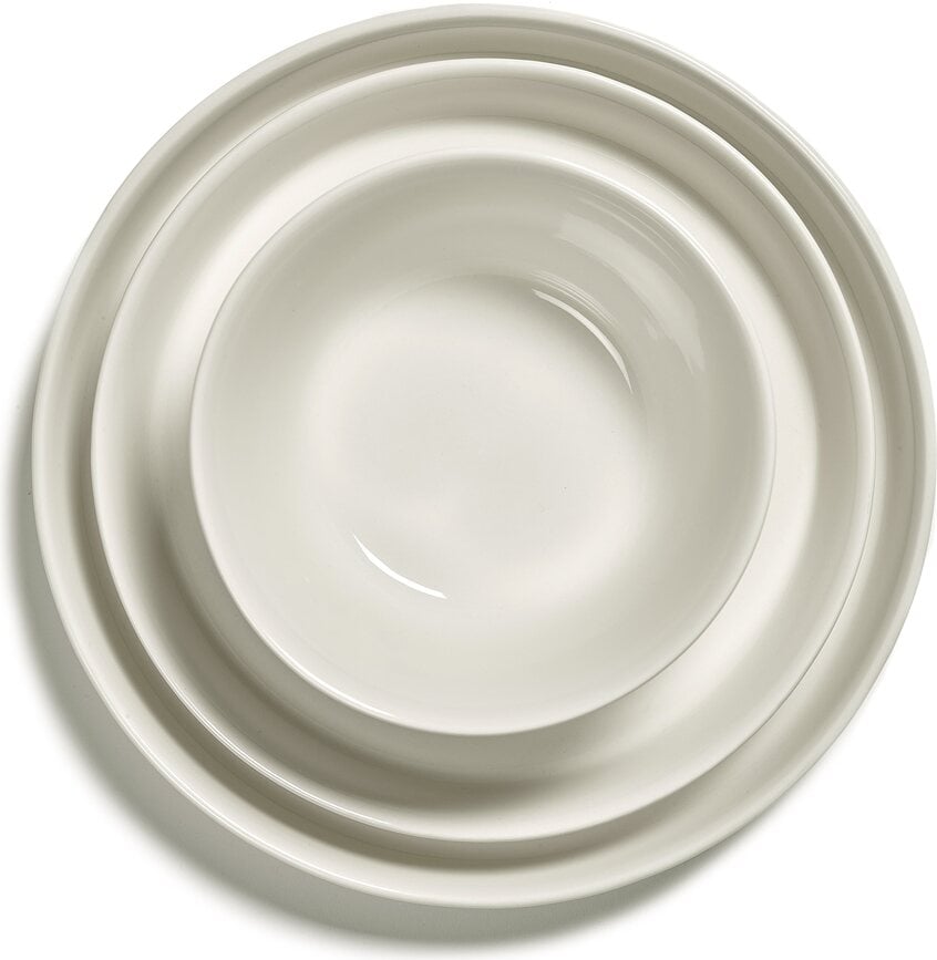 Cena Assiettes Creuses 26 cm, ivoire, Lot de 4