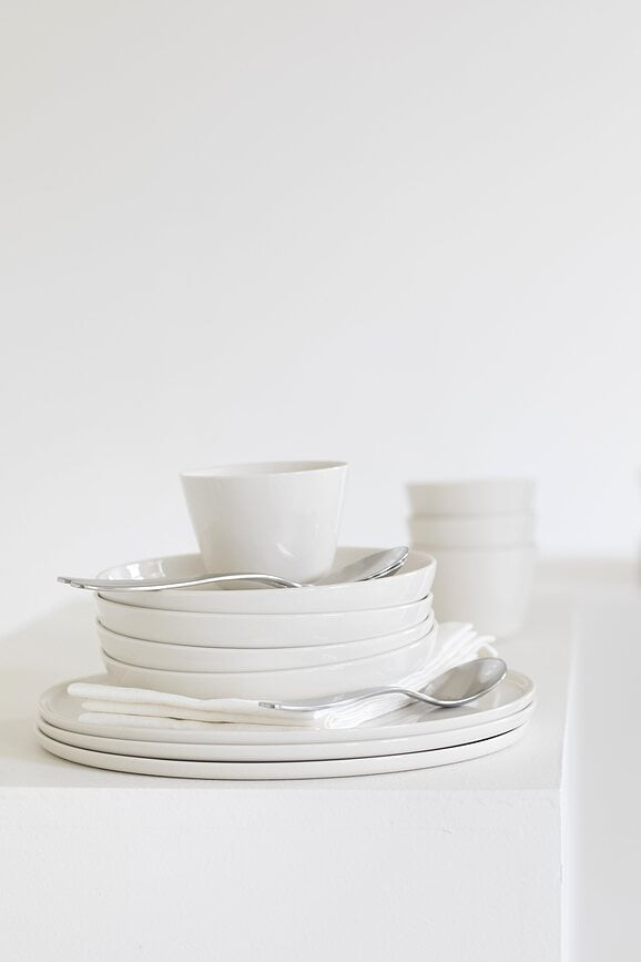 Cena Assiettes Plates, 26 cm, ivoire, Lot de 4