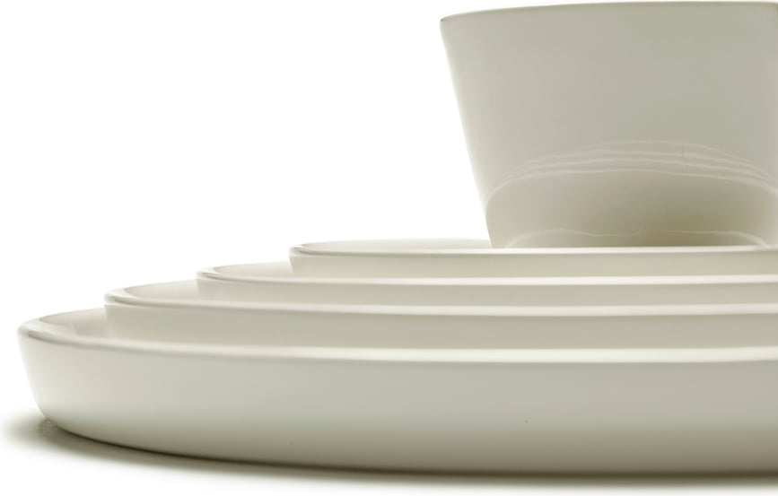 Cena Πιάτο Γλυκού ψηλό, 18 cm, ιβουάρ