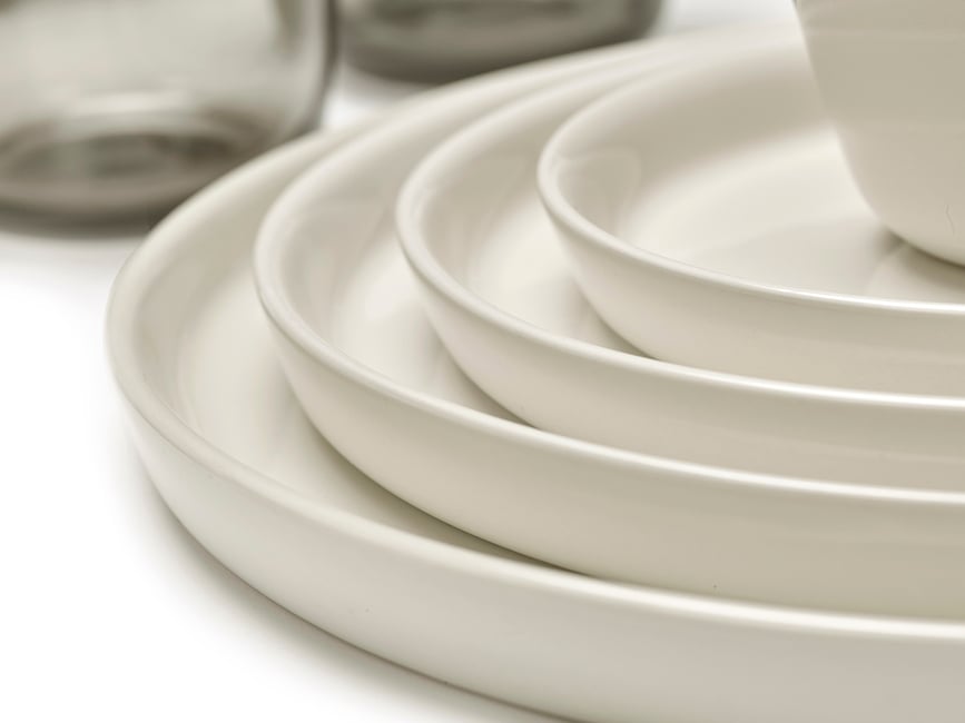 Cena Πιάτο Γλυκού ψηλό, 18 cm, ιβουάρ