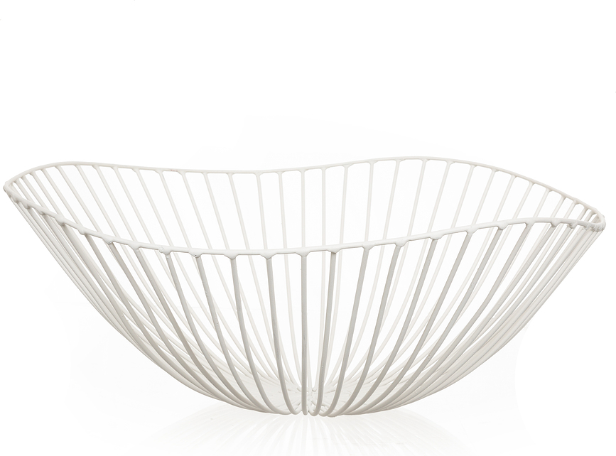Cesto per frutta Cesira 39 cm, bianco