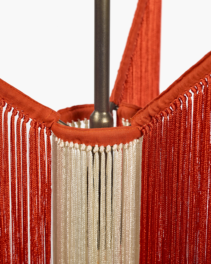 Chan Viseča svetilka, 40 cm, črno-bela