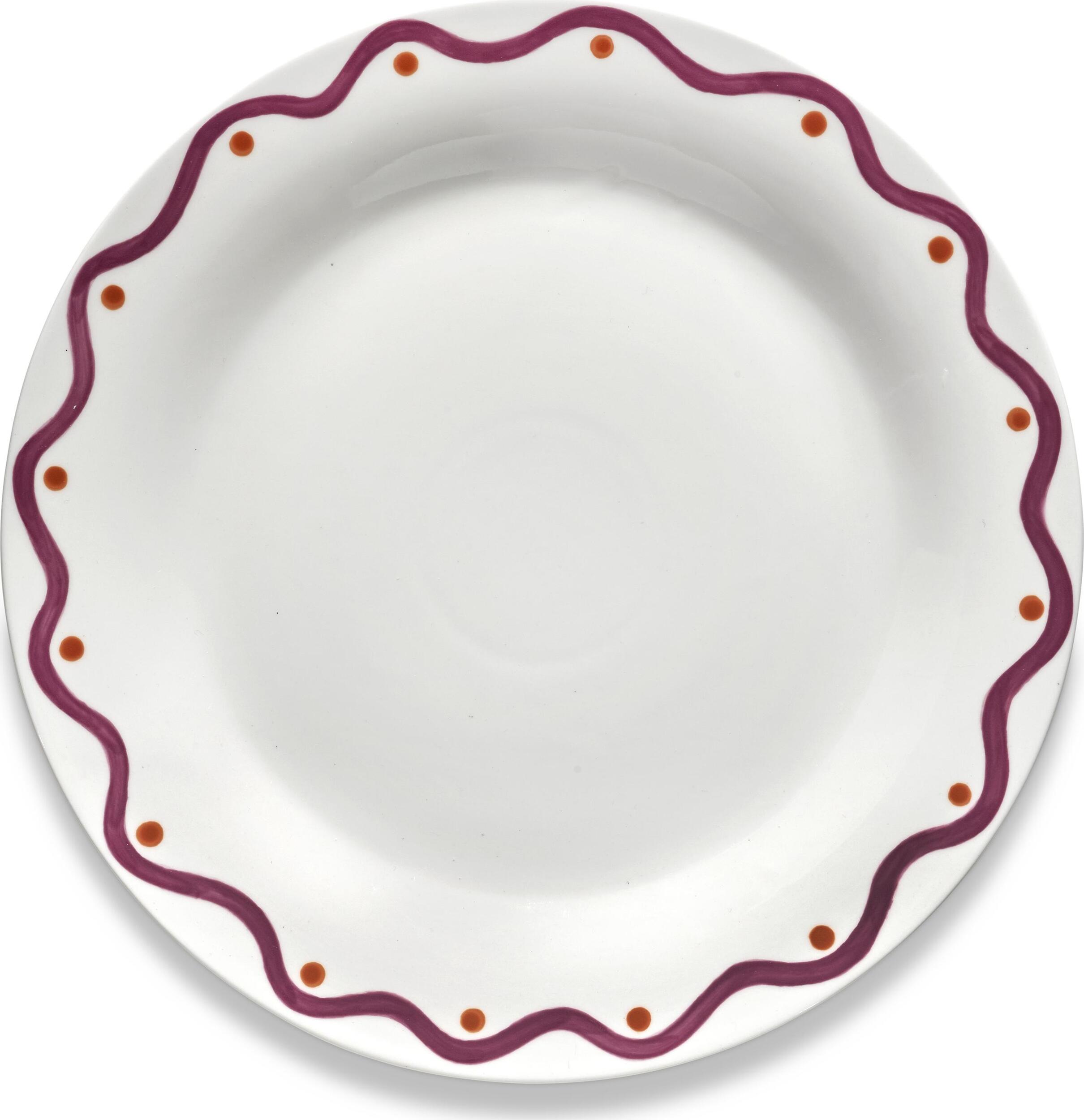 Charly Servierteller 33,5 cm, violett-orange