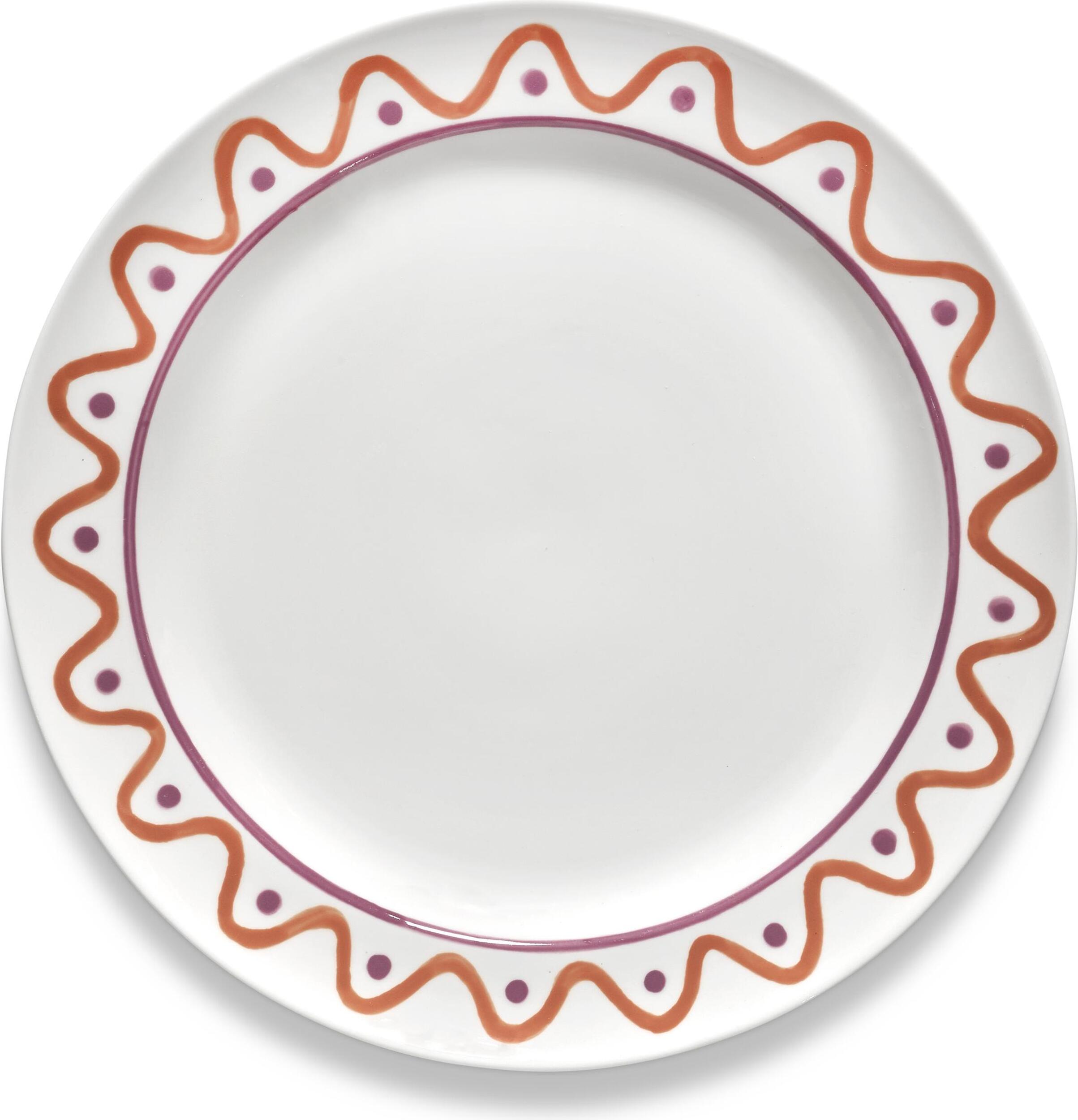 Charly Speiseteller 27 cm, violett-orange, 2 St.