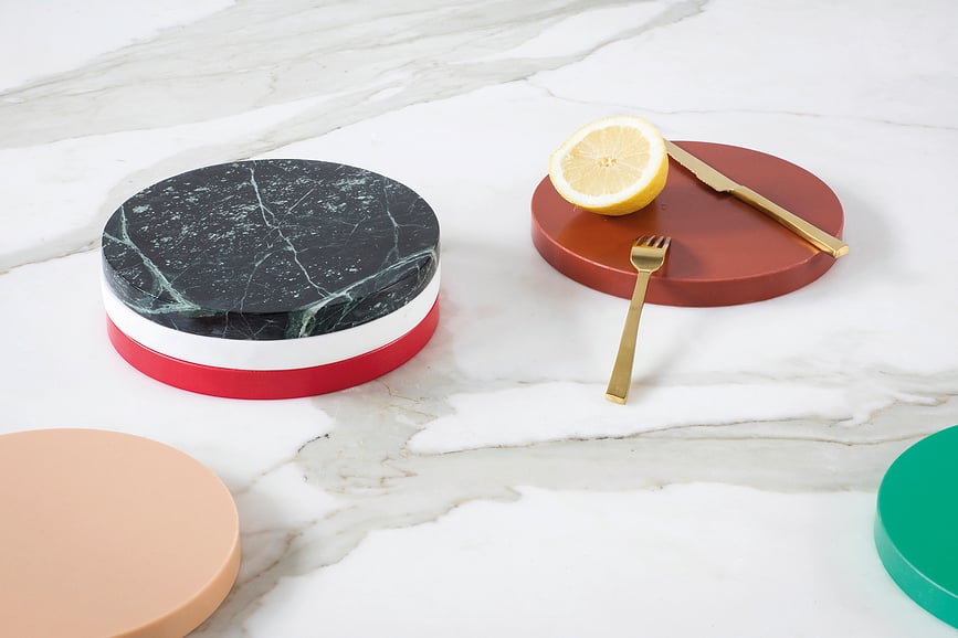 Circles Σουβέρ, 21 cm, γήινα χρώματα, 5 τμχ