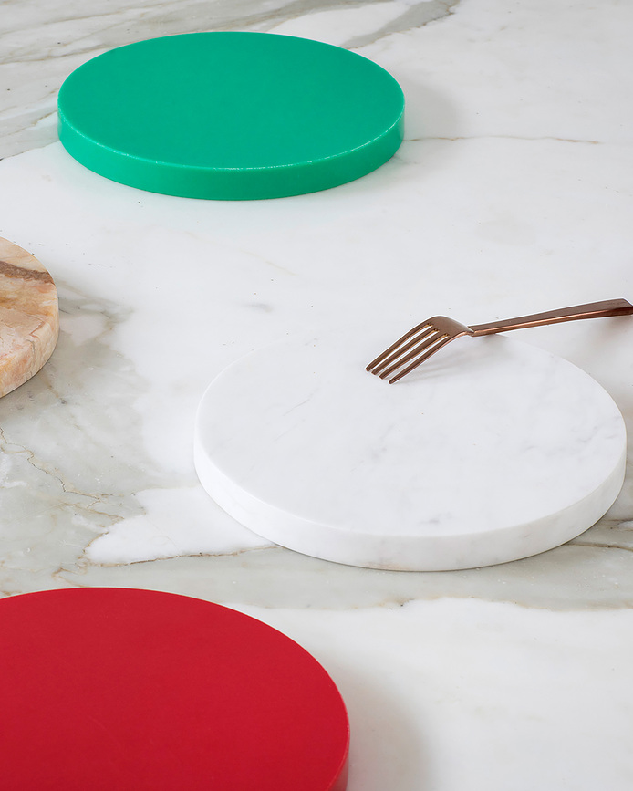 Circles Sous-verres 21 cm, tons terreux, Lot de 5